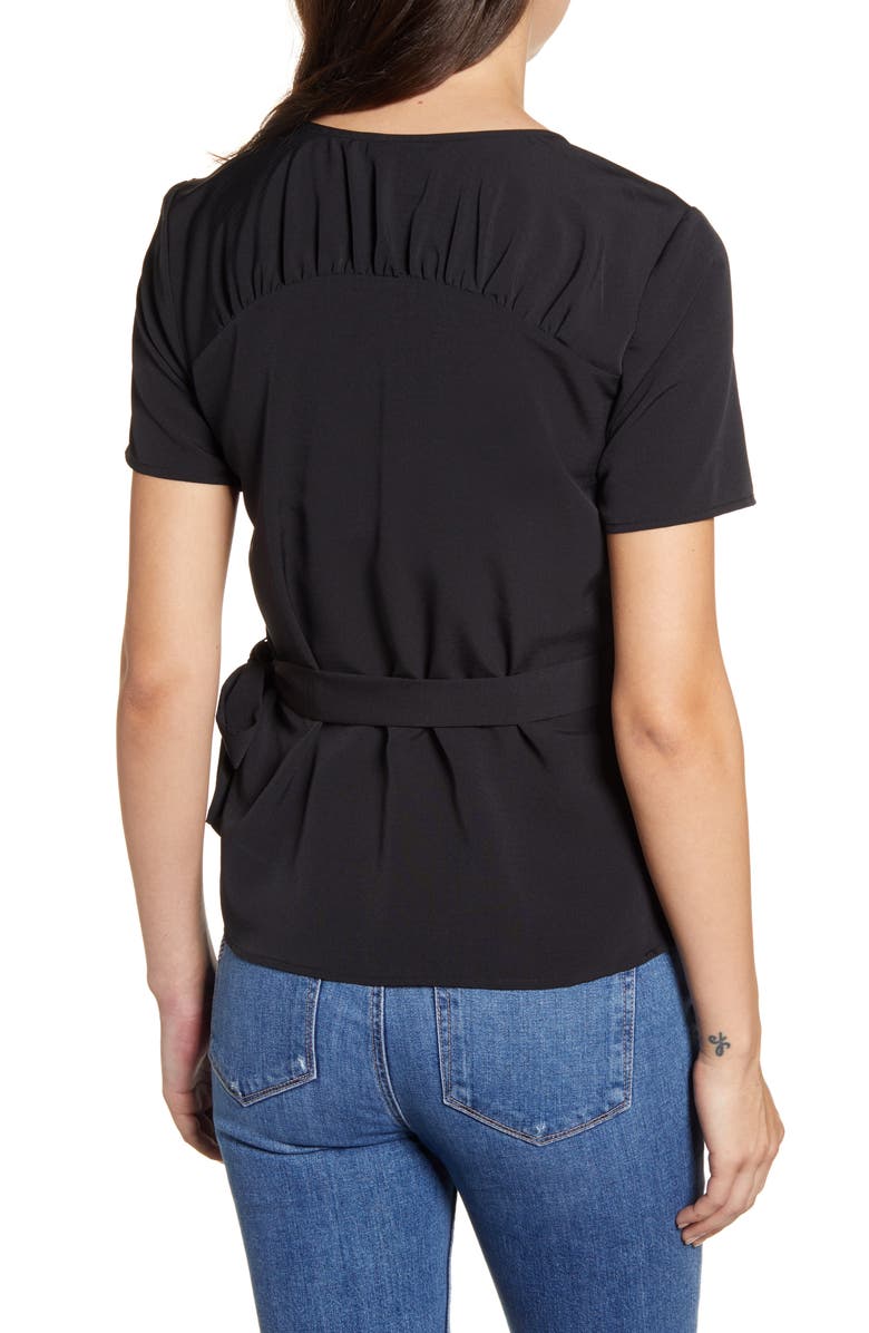 Bobeau Gwyneth Wrap Top, Alternate, color, 