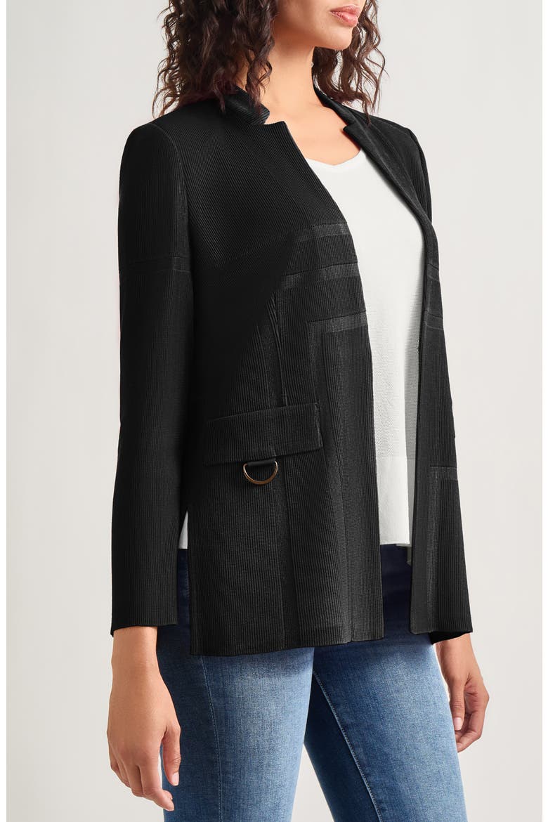 Tailored Knit Blazer, Alternate, color, BLACK