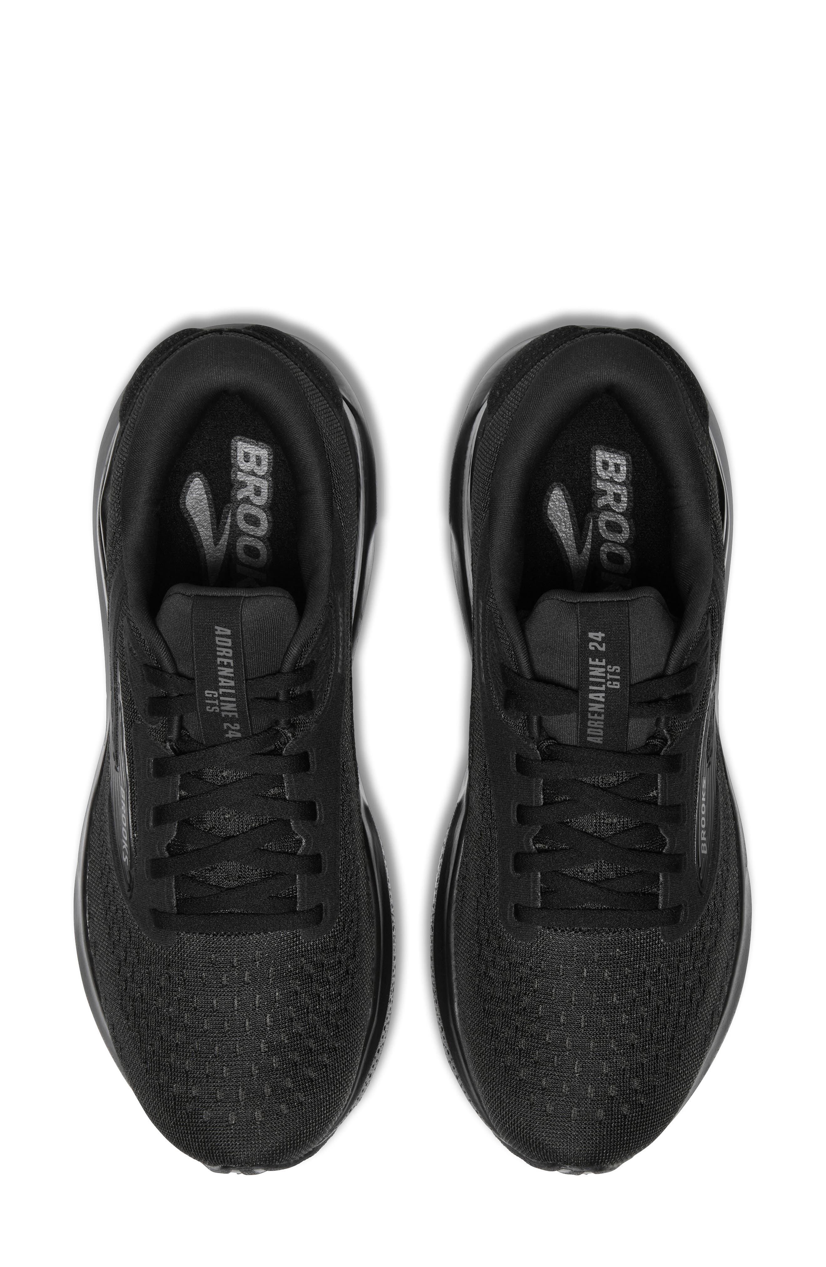 Brooks Adrenaline GTS 24 Waterproof Running Shoe, Alternate, color, Black/ Black/ Ebony