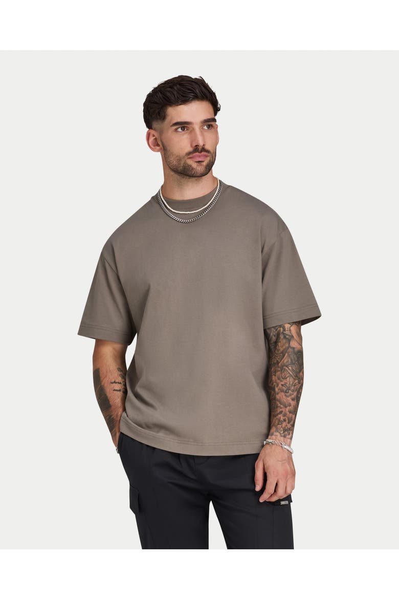 Grafitti Short Sleeve Oversized T-Shirt, Main, color, Marsh Grey