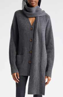 Veronica Beard Annalise Scarf Merino Wool & Cashmere Cardigan