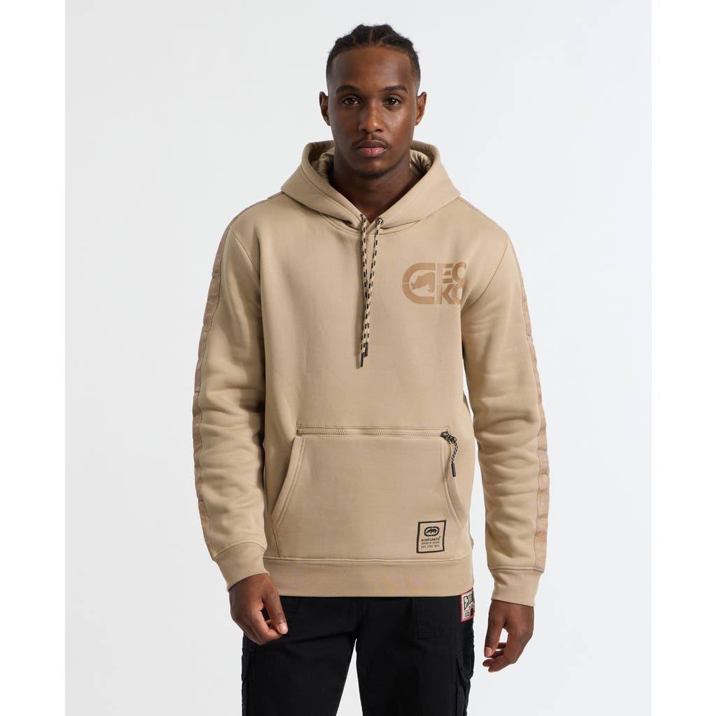 Ecko Unltd . Tonal Tape Hoodie In Taupe