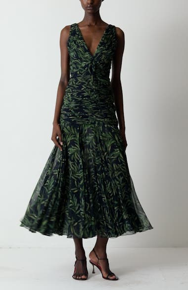 knee length dresses for ladies Tuckernuck Forest Green Lace Calliope Dress Green Lace / XXS