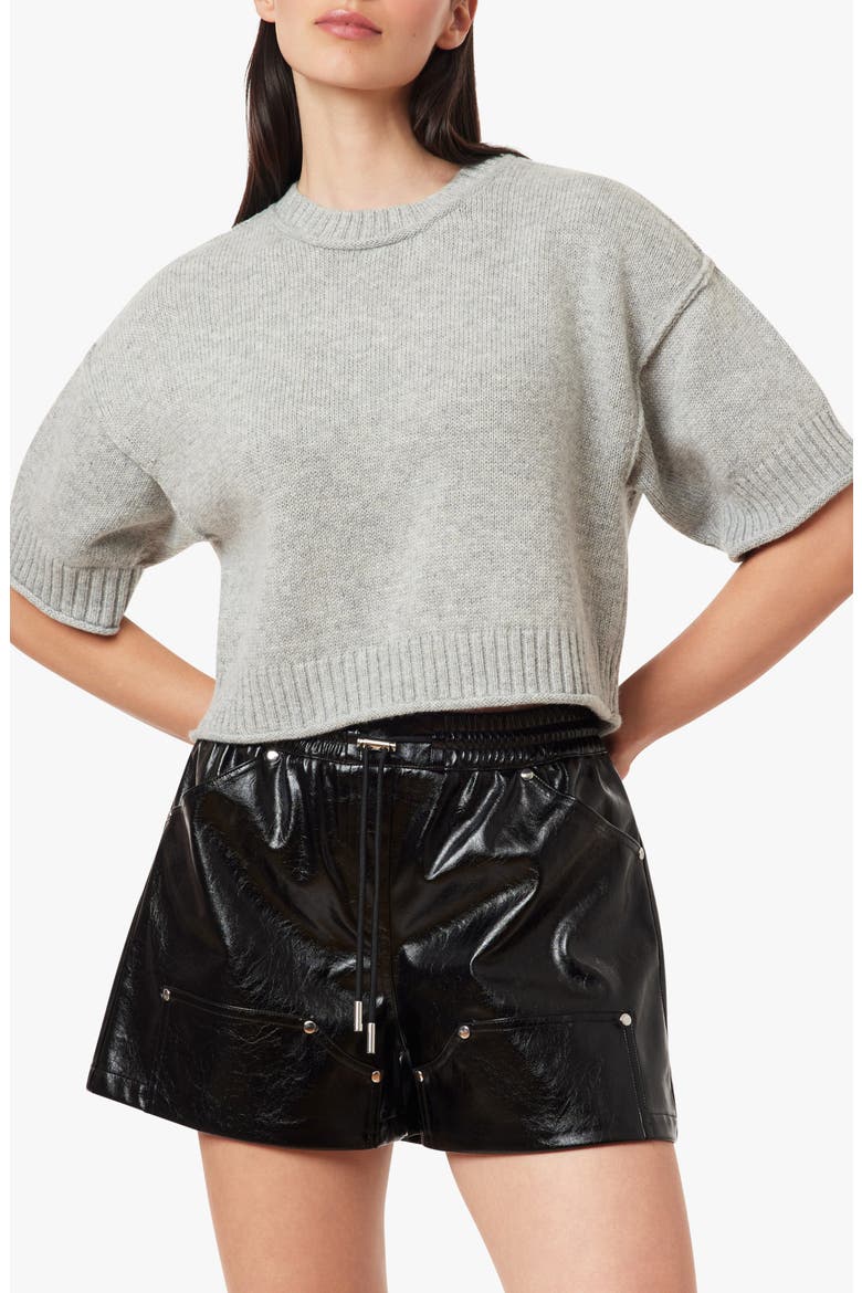 Crewneck Crop Sweater, Main, color, HEATHER GREY