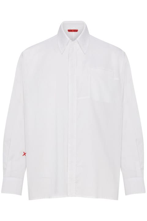 Daydreamers White Striped Woven Shirt