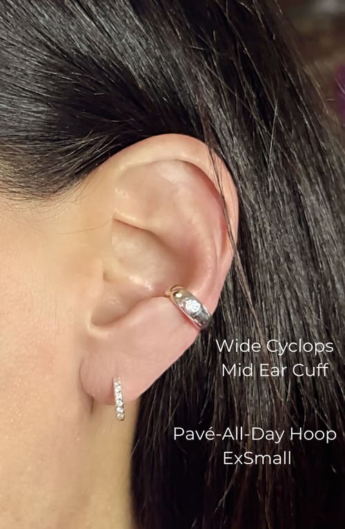 Seed2stone Wide Cyclops Mid Ear Cuff In Silver