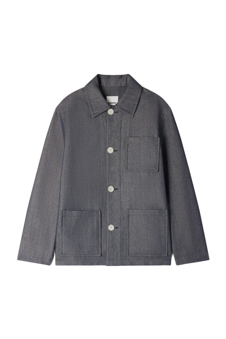 Denim-effect worker jacket, Alternate, color, Denim