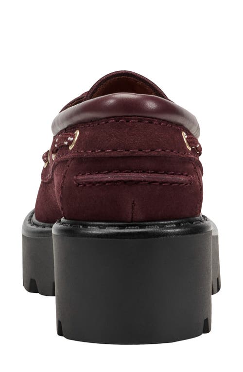 Marc Fisher Ltd Peyten Lug Sole Loafer In Burgundy