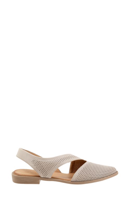 Bueno Bianca Perf Slingback Pointed Toe Flat