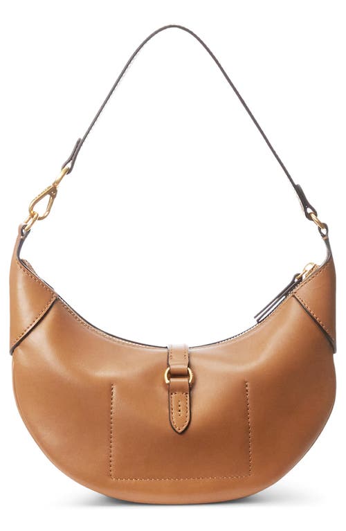 Polo Ralph Lauren Mini Sport Calf Leather Shoulder Bag In Brown