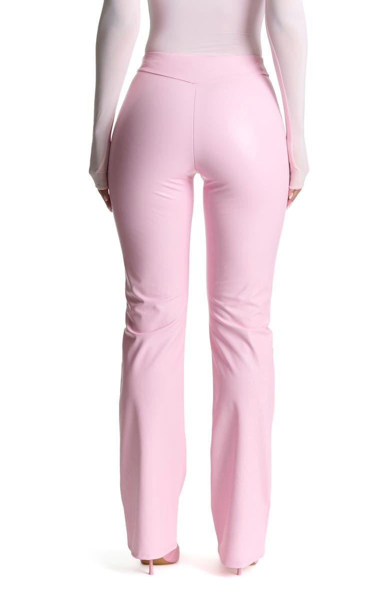 Naked Wardrobe Faux the Love of Bootcut Pants, Alternate, color, Pink