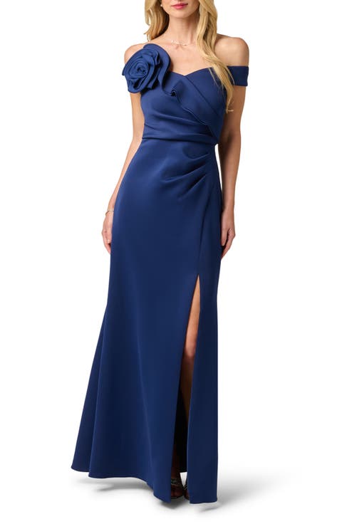 Off the Shoulder Scuba Gown
