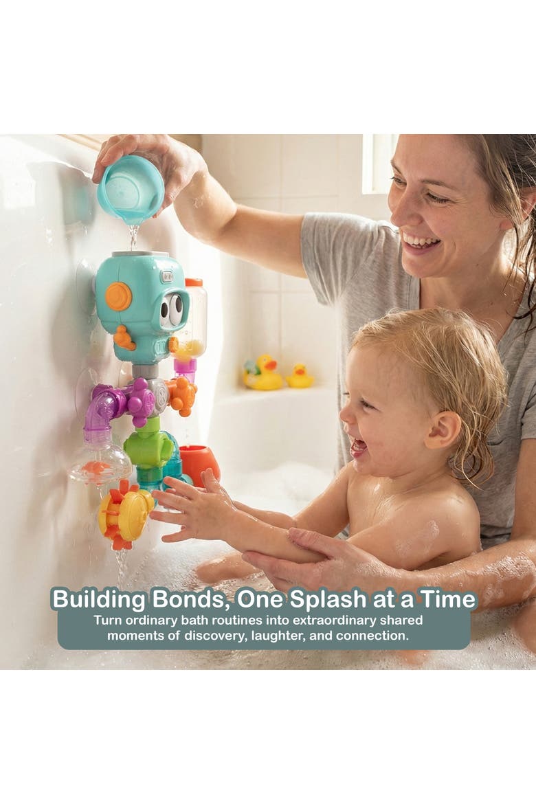 Build and Splash Educational Water Bath Toy Set, Alternate, color, Multicolor