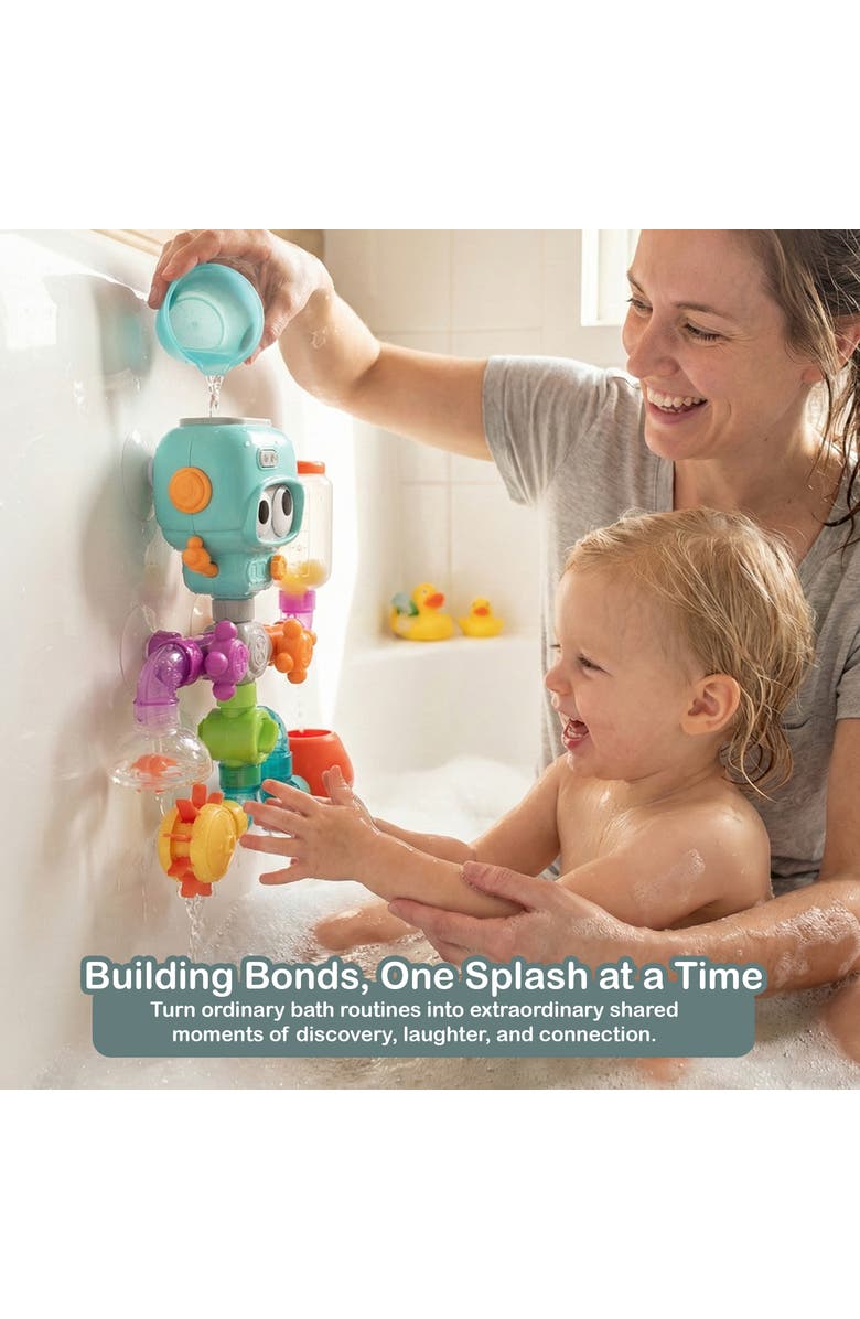 Sperric Build and Splash Educational Water Bath Toy Set, Alternate, color, Multicolor