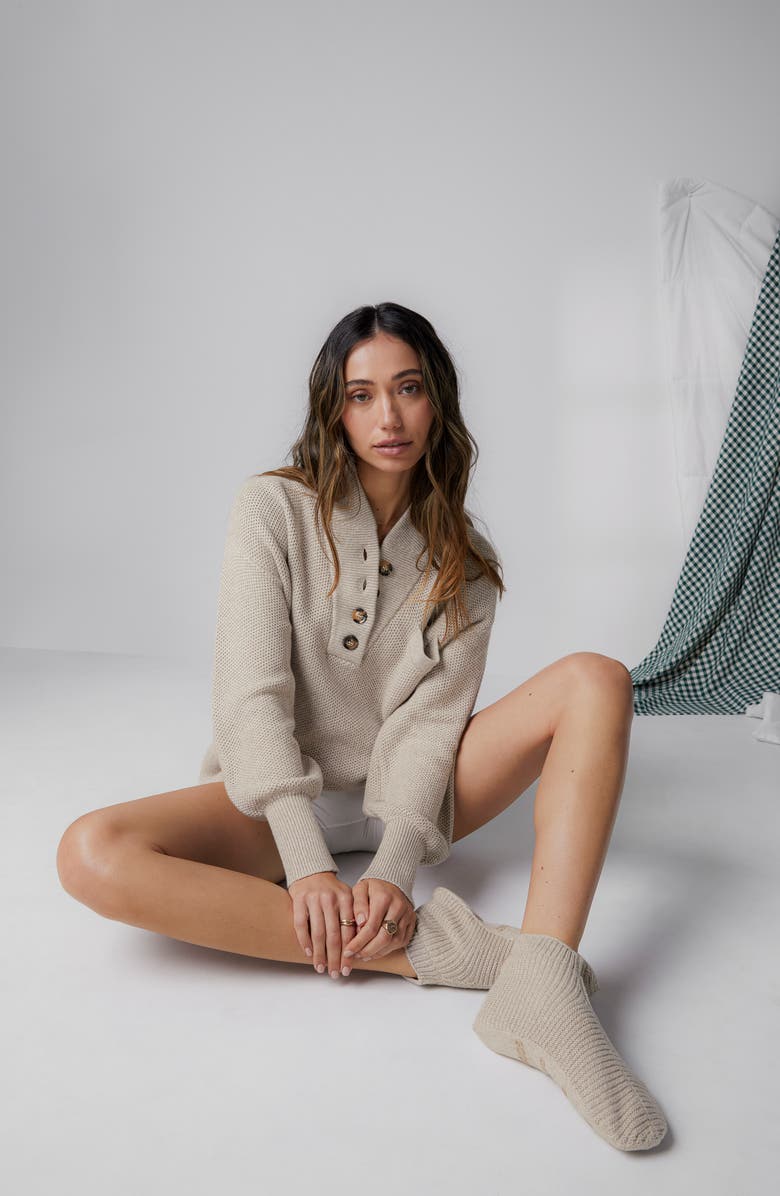 Lunya Organic Cotton Blend Slipper Sock, Alternate, color,