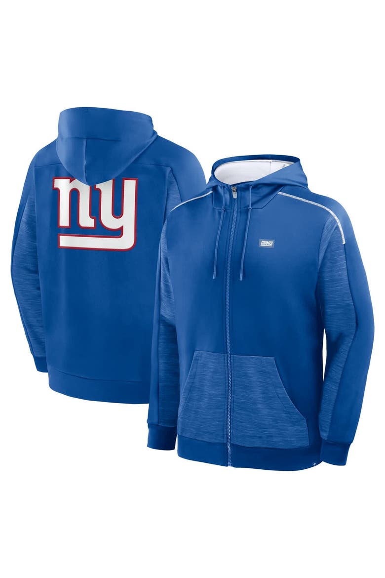 Men's Fanatics Royal New York Giants Checkdown Pass Full-Zip Hoodie, Main, color, Royal