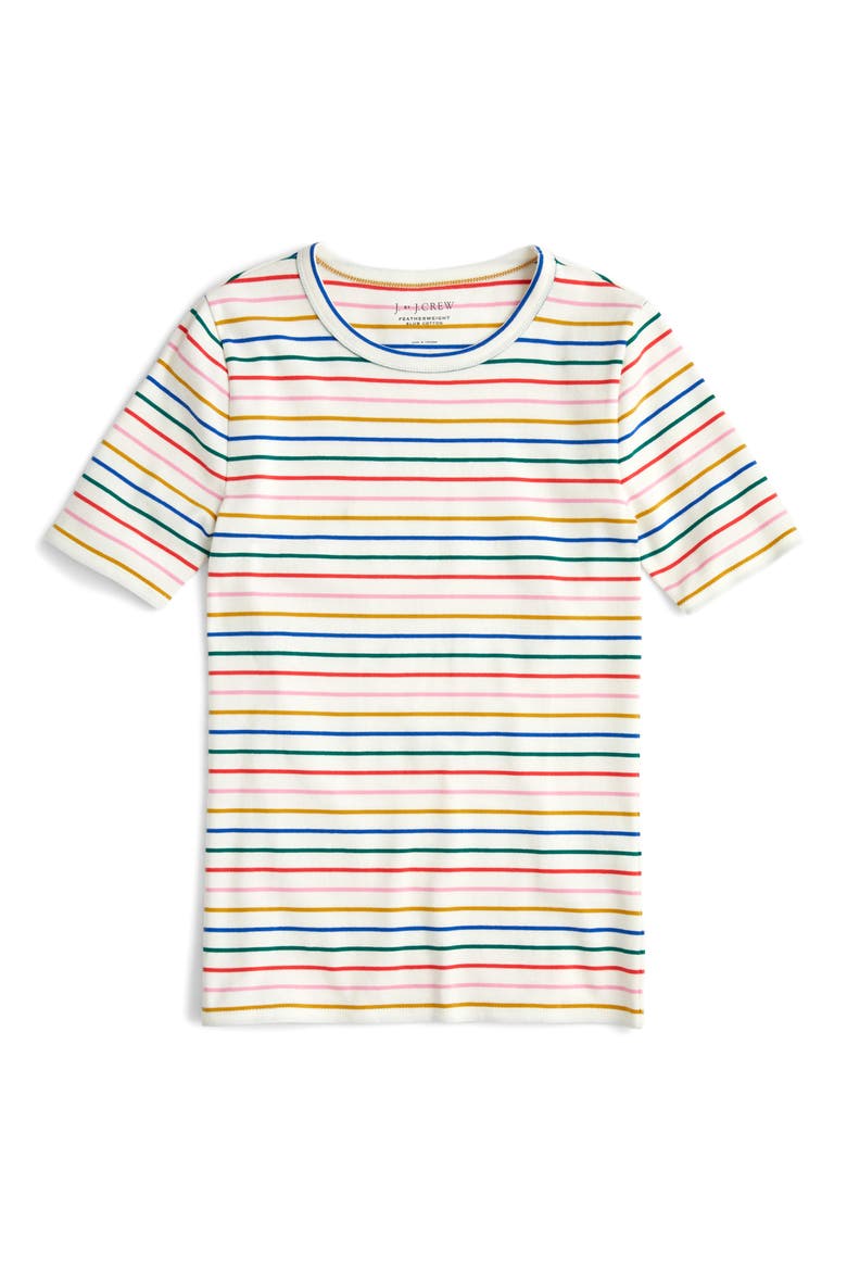 New Perfect Fit Tee, Main, color, CANDY STRIPE RAINBOW