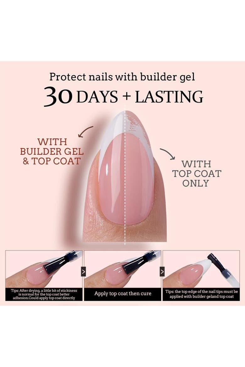 Soft Gel Nails XCOATTIPS® French Collection, Alternate, color, Short Square Pink