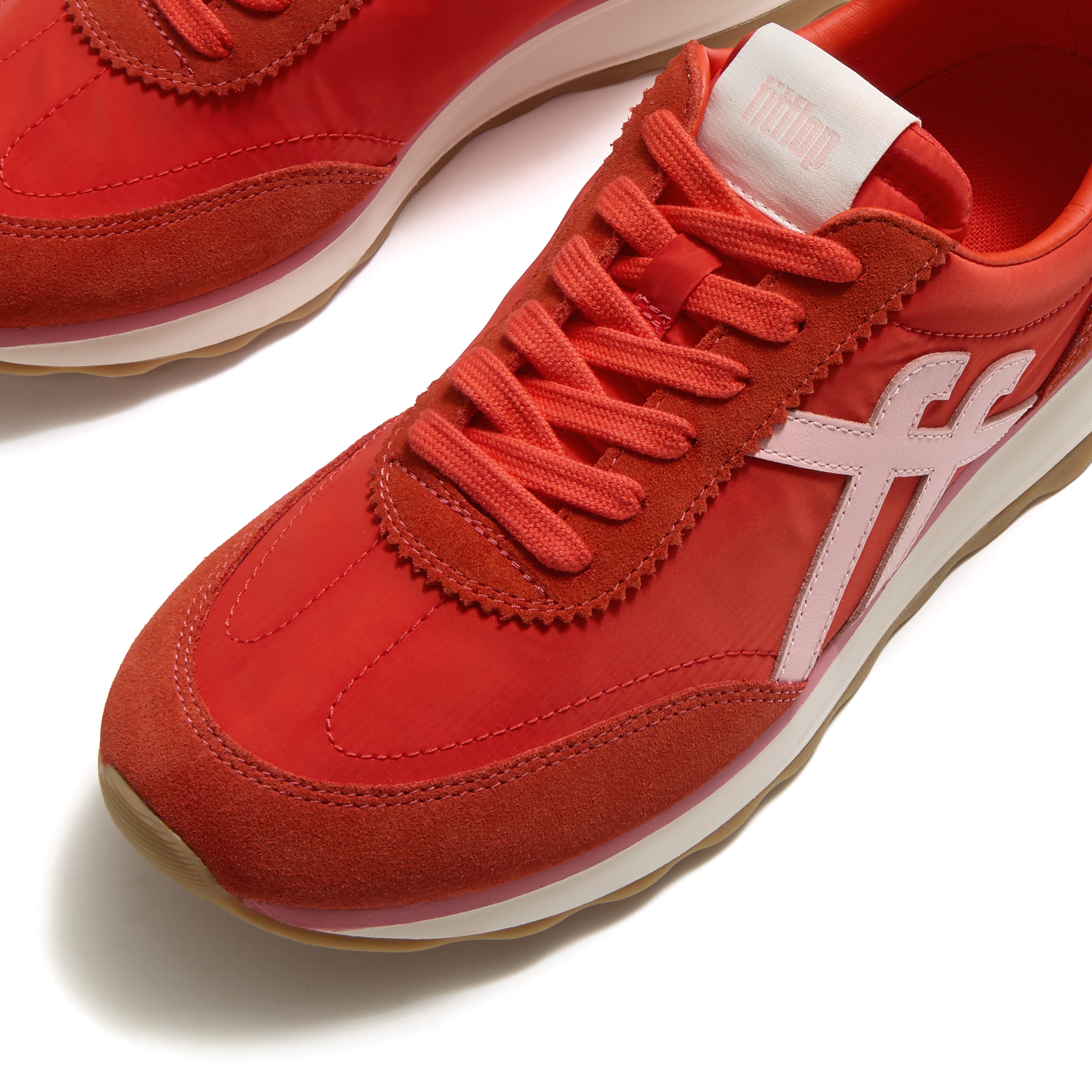 Retro-Q FF Fabric Suede Sneakers, Alternate, color, Cherry Tomato/Warm Pink