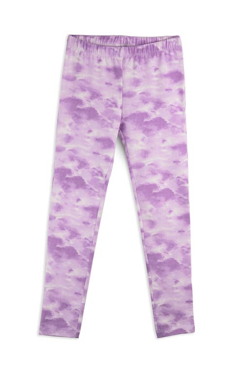 Mightly Organic Cotton Reinforced Knee Leggings In Lilac Cloud