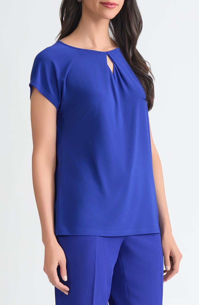 KASPER Diamond Keyhole Top, Alternate, color, Royal Signature