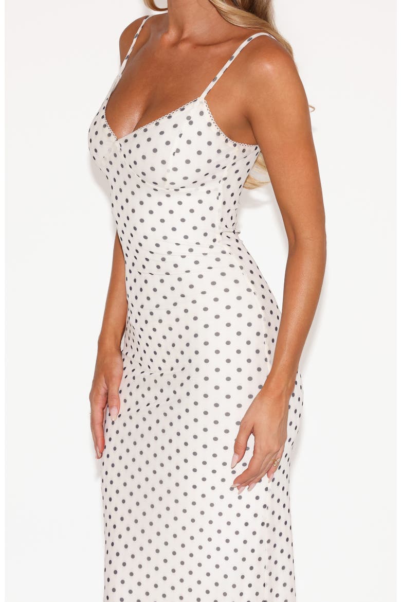 Julianna Printed Maxi Dress, Alternate, color, CREAM POLKA DOT