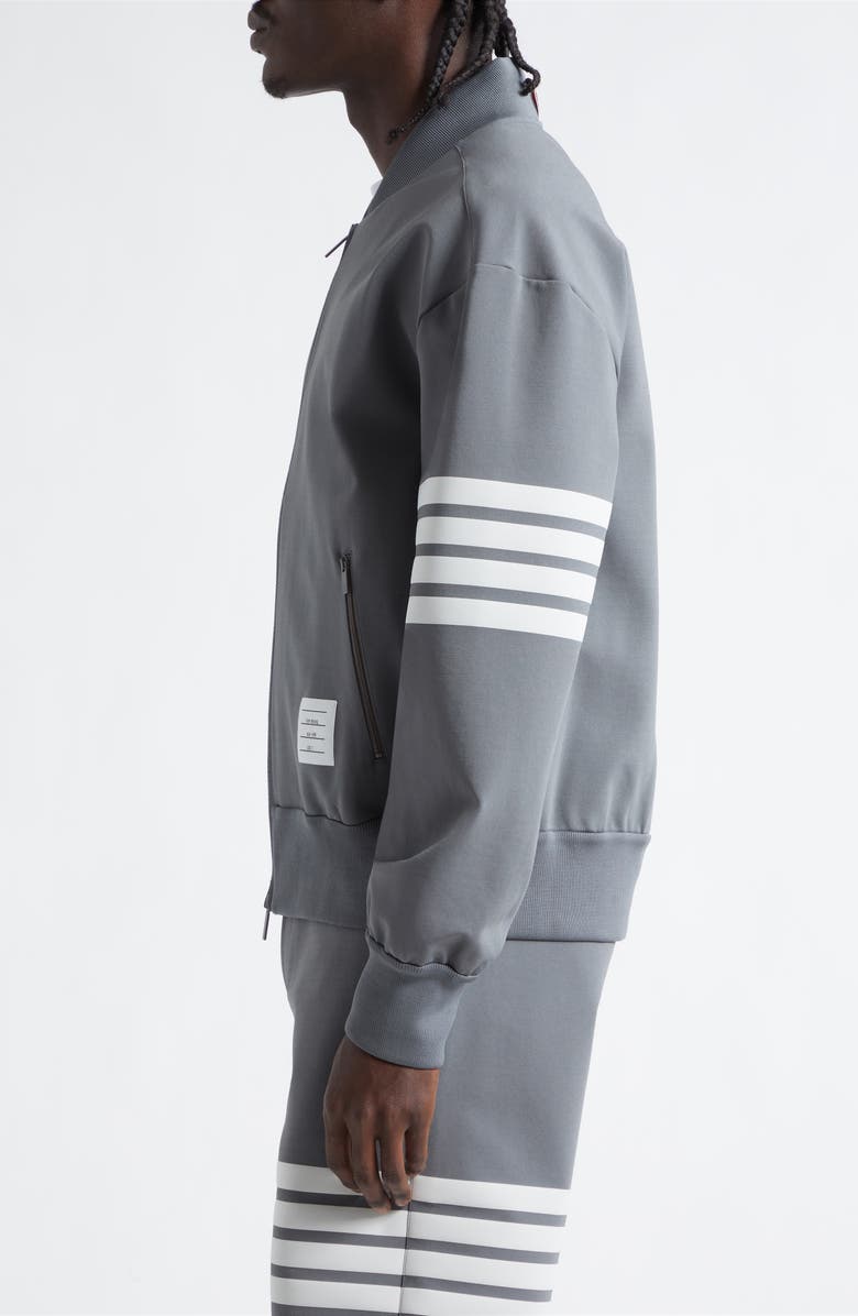Thom Browne 4-Bar Tech Bomber, Alternate, color, Medium Grey