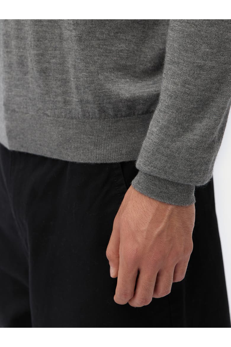 Cashmere-Silk Turtleneck Sweater, Alternate, color, dim gray