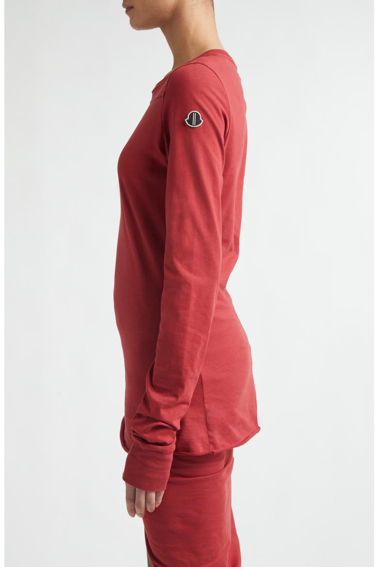 x Rick Owens Girder Long Sleeve Yoke T-Shirt, Alternate, color, RED