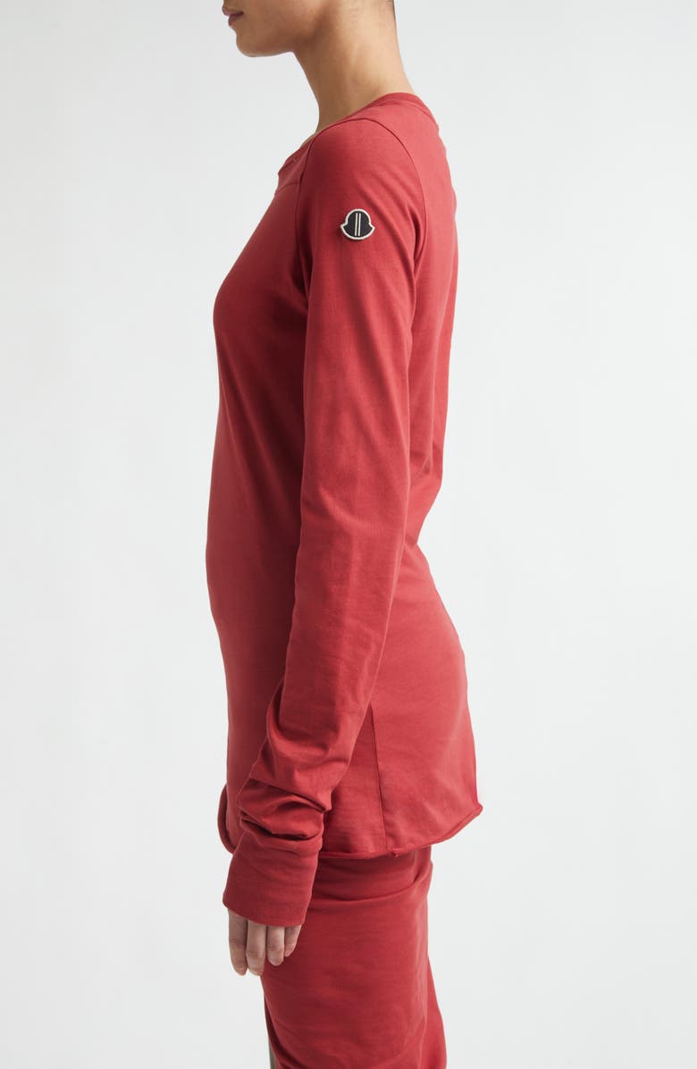 Moncler x Rick Owens Girder Long Sleeve Yoke T-Shirt, Alternate, color, Red