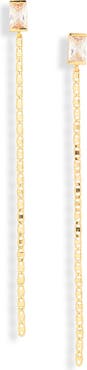 NORDSTROM RACK CZ Stud Mariner Chain Drop Earrings