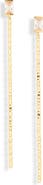 NORDSTROM RACK CZ Stud Mariner Chain Drop Earrings