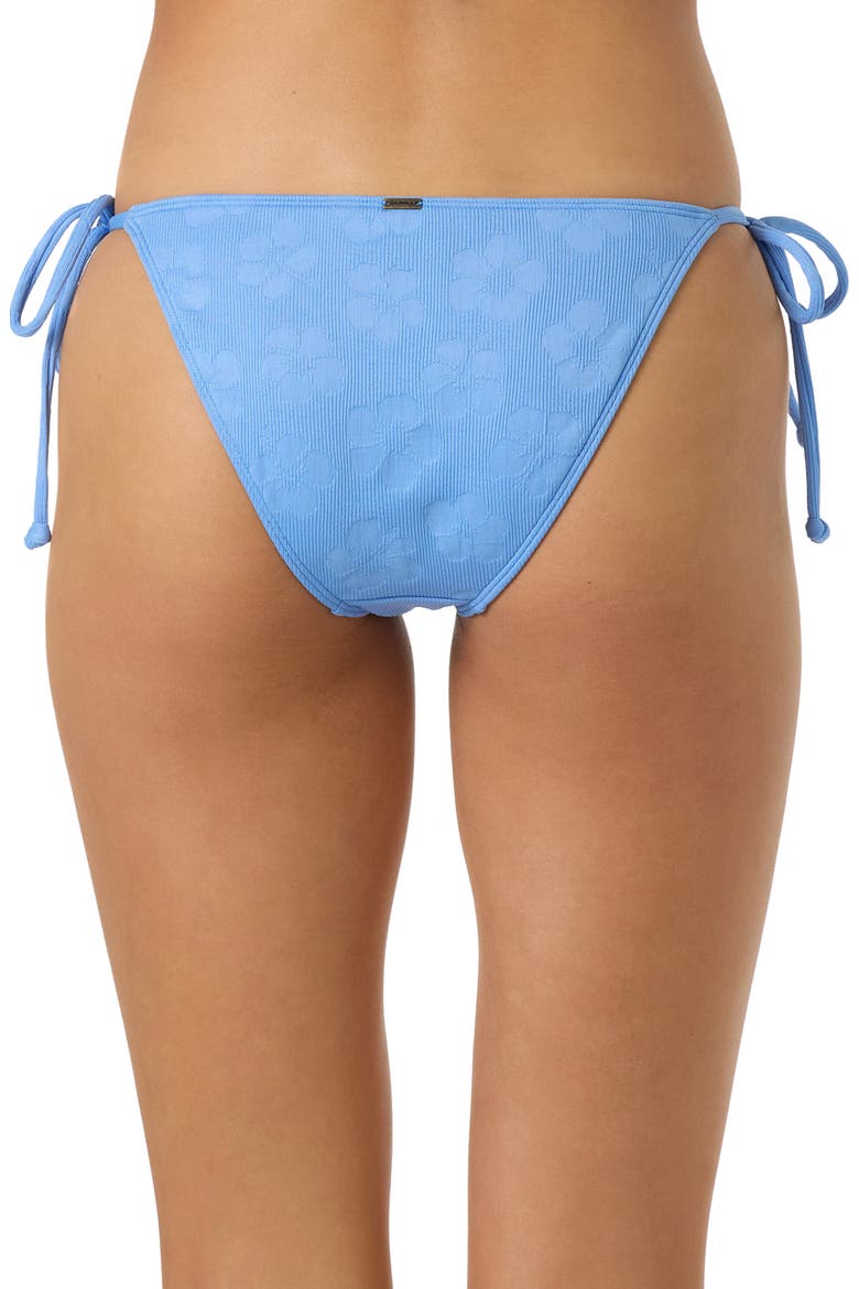 Hibiscus Maracas Side Tie Bikini Bottoms, Alternate, color, BLUE GLASS