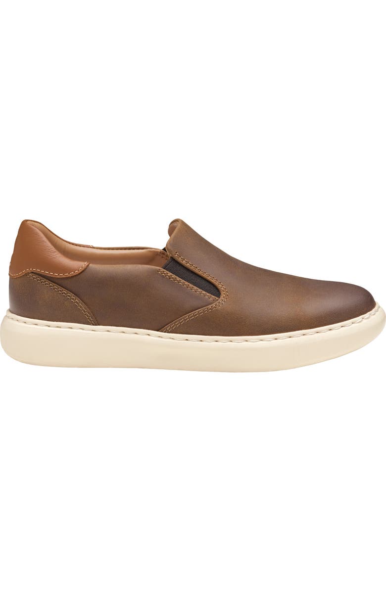 Johnston & Murphy Kids' Anders Slip-On Sneaker, Alternate, color, Brown Oiled Full Grain