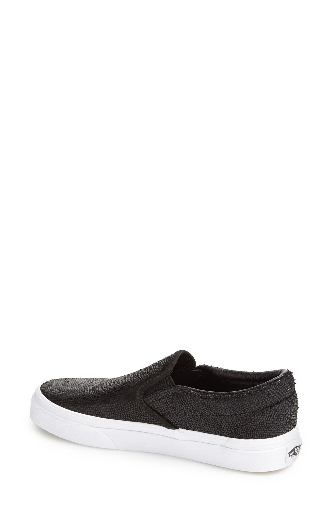 'Pebble' Slip-On Sneaker, Alternate, color, BLACK