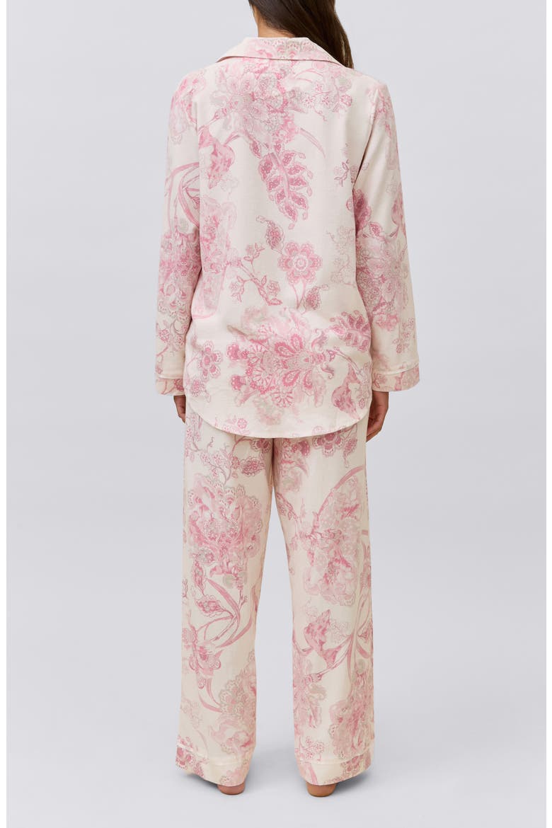 Coco Cosy Brushed Cotton Blend Pajamas, Alternate, color, ECRU