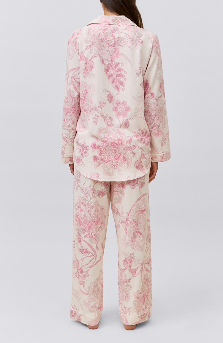 Papinelle Coco Cosy Brushed Cotton Blend Pajamas, Alternate, color, Ecru