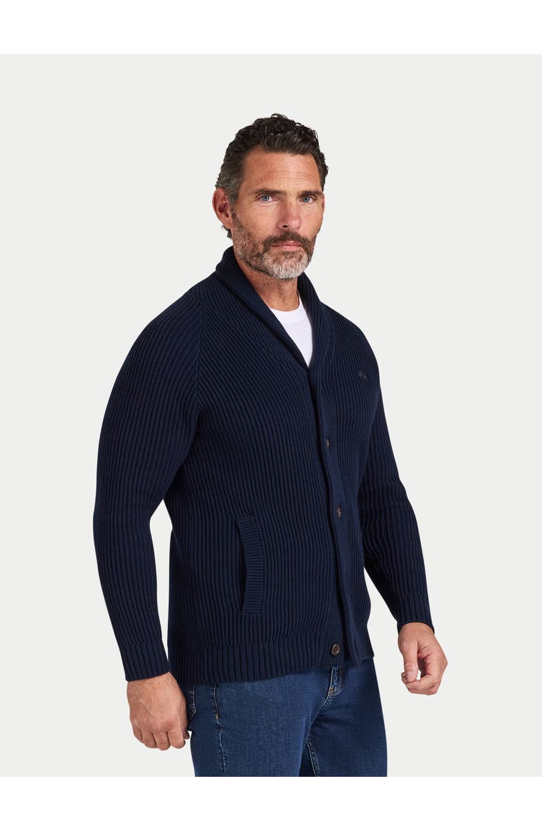 Raging Bull Button Up Shawl Cardigan, Main, color, Navy