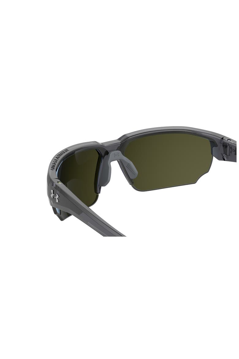 70mm Polarized Oversize Sport Sunglasses, Alternate, color, GREY