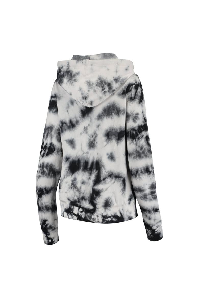 Women's New Era Black Pittsburgh Steelers Tie Dye Fleece Full-Zip Hoodie, Alternate, color, Black