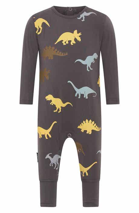 TINY TRIBE Dino Print Cotton Romper