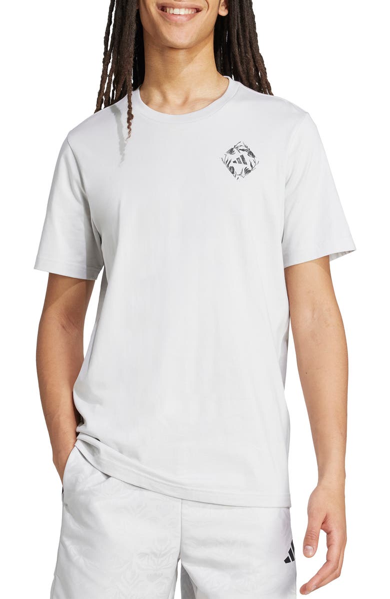 adidas House of Tiro Tulip Graphic T-Shirt, Main, color, Grey