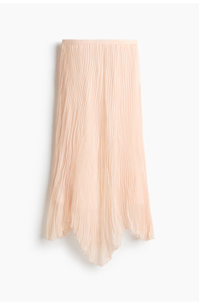 H&M Plissé Handkerchief Skirt, Main, color, Light Pink