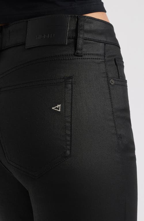 Hidden Jeans Coated Flare Jeans In Black