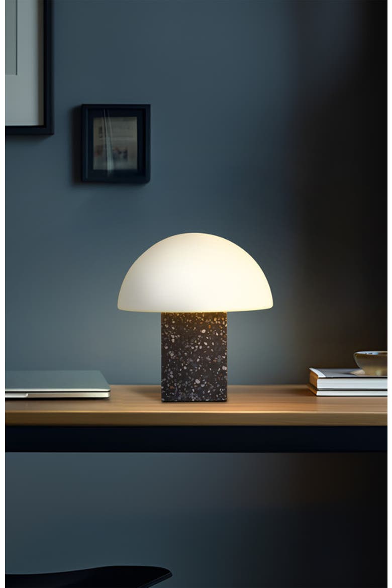 Gavin 10" Modern Speckled Concrete LED Desk Lamp, Alternate, color, Grey