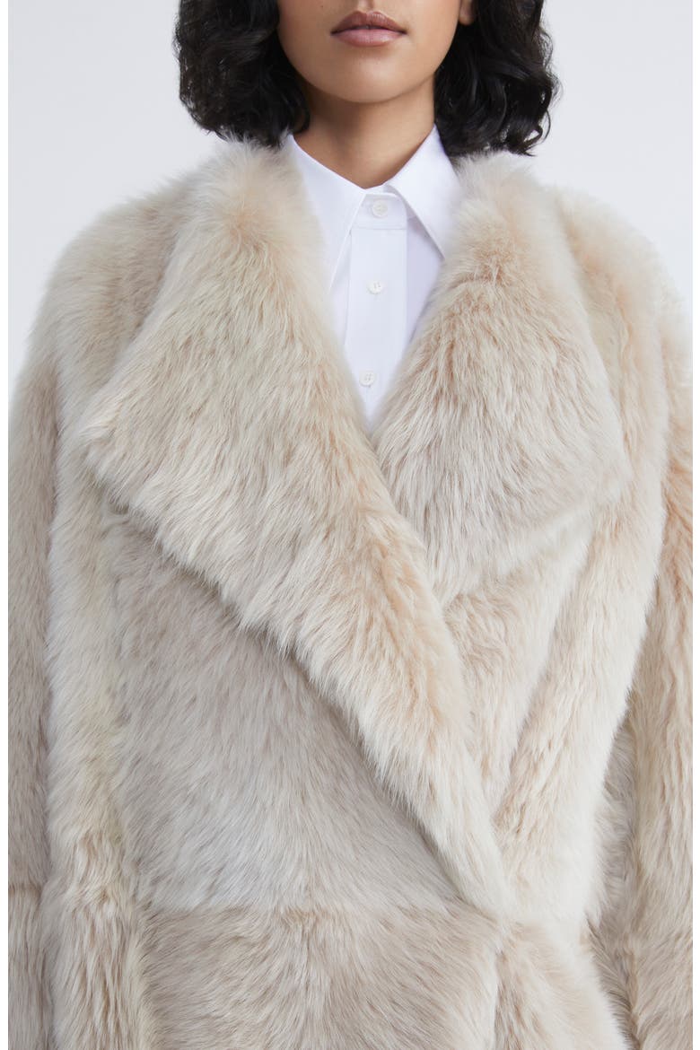 Reversible Genuine Shearling Coat, Alternate, color, DUNE