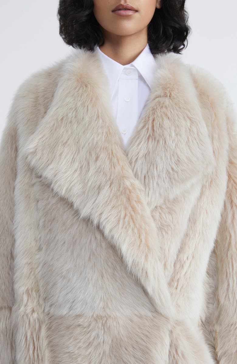 Lafayette 148 New York Reversible Genuine Shearling Coat, Alternate, color,