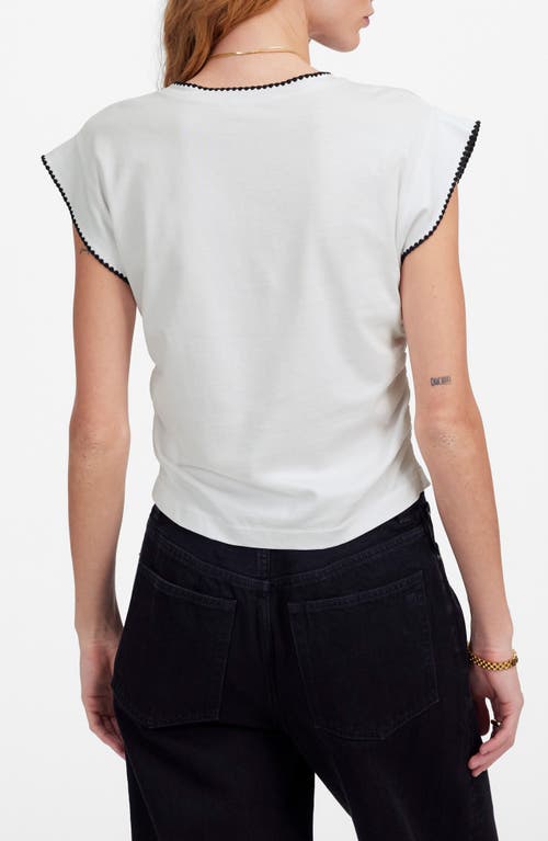 Shop Madewell Sutro Stitched Muscle Tee In White