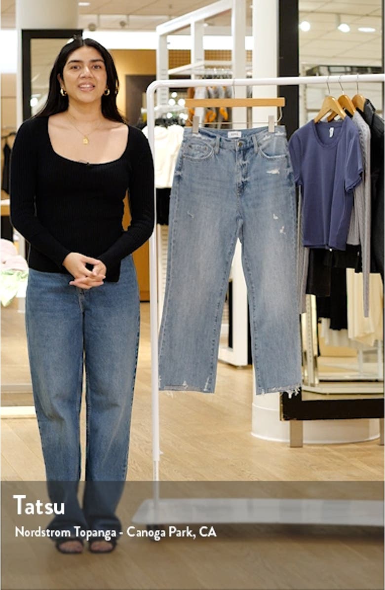 Stevie Raw Hem Ankle Flare Jeans, sales video thumbnail