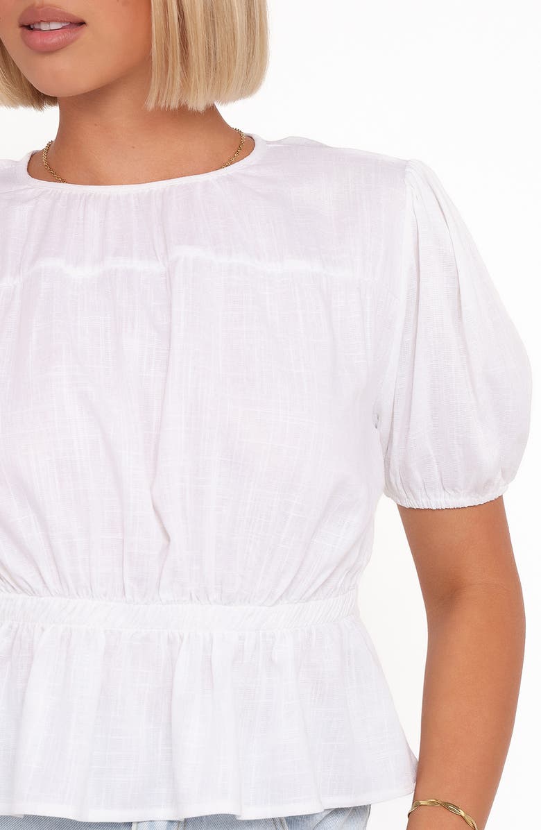 Petal & Pup Solstice Cotton & Linen Blend Peplum Top, Alternate, color, 
